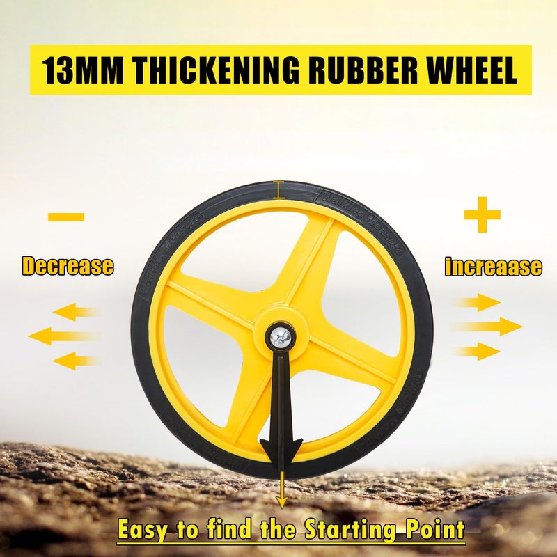 Zozen Measuring Wheel in Feet and Inches, 6-inch Measure Wheel - Telescopic/Mechanical/One Key to Reset/Starting Point Arrow and Cloth Carrying Bag, Measurement Up to 10,000Ft. - Image 4